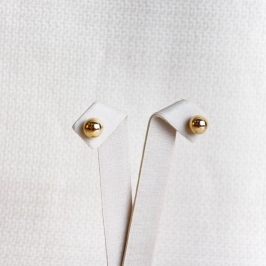 Brinco de Bolinhas Folheado a Ouro 18k