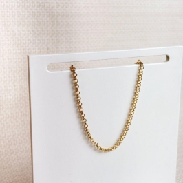 Tornozeleira Lisa Folheada a Ouro 18k