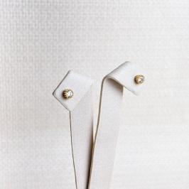 Brinco Ponto de Luz Folheado a Ouro 18k