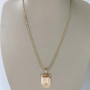 Colar Cordão Baiano com Pingente Letra D Folheado a Ouro 18k