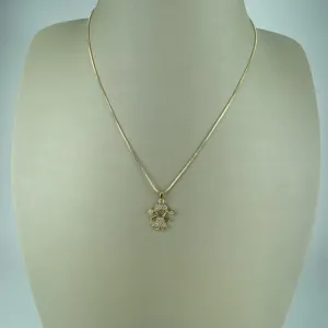 Colar Veneziana com Pingente Menina Cravejada em Zircônia Folheado  Ouro 18K
