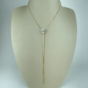 Colar Regulável com Coração em Zircônia Folheado a Ouro 18k