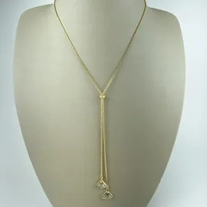 Colar Gravatinha com Leques Folheado a Ouro 18k