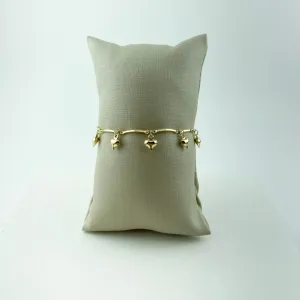 Pulseira com Mini Corações Folheado a Ouro 18k