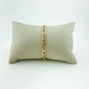 Pulseira Groumet Masculina Folheado a Ouro 18k