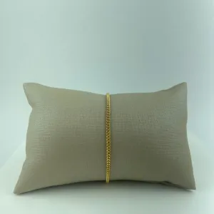 Pulseira Masculina Groumet Fina Folheado a Ouro 18k