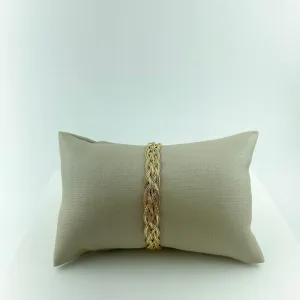 Pulseira Trançada Folheado a Ouro 18k