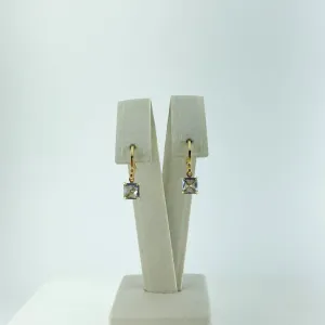 Brinco Argolinha com Carré Folheado a Ouro 18k