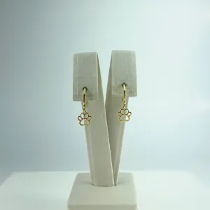 Brinco Argolinha com Patinha de Pet Folheado a Ouro 18k