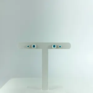 Brinco Duo Olho Grego Folheado a Ouro 18k