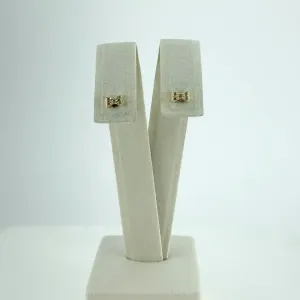 Brinco Lacinho com Zircônias Folheado a Ouro 18k