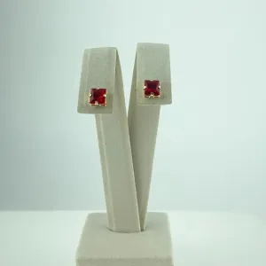 Brinco Quadrado com Zircônia Folheado a Ouro 18k