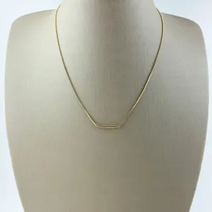 Colar Veneziana com Tubo Folheado a Ouro 18k