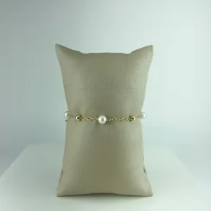 Pulseira de Pérolas e Bolinhas Folheado a Ouro 18k