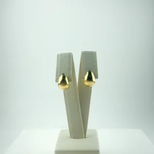 Brinco Argola Lisa Arredondada Folheado a Ouro 18k