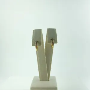 Brinco Argolinha Cravejada Zircônia Folheado a Ouro 18k