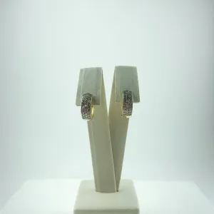 Brinco Argolinha Cravejado de Zircônia Folheado a Ouro 18k