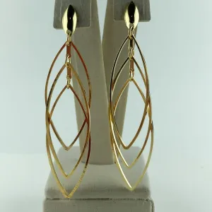 Brinco com Gotas Vazadas Folheado a Ouro 18k