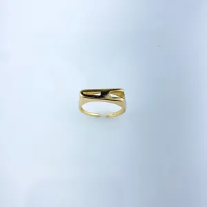 Anel Ajustável Letra A Folheado a Ouro 18k