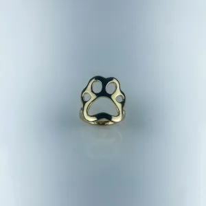 Anel Design Patinha de Pet Folheado a Ouro 18k