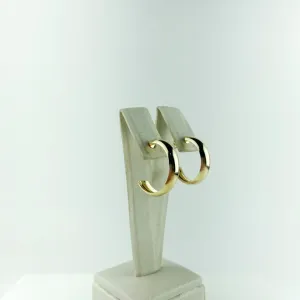 Brinco Argola Abaulada Folheado a Ouro 18k