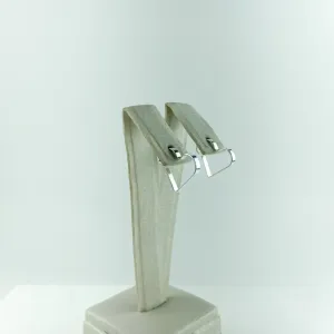 Brinco Argola Design de Coração Folheado em Prata