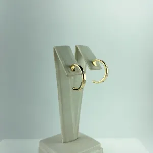 Brinco Argola em Zircônias Folheado a Ouro 18k