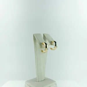 Brinco Argola Larga Lisa Folheado a Ouro 18K