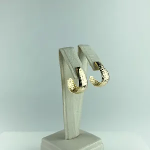 Brinco Argola Martelada Folheado a Ouro 18k