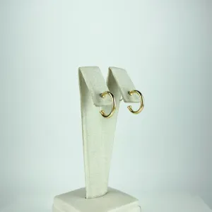 Brinco Argola Lisa Fina Folheado a Ouro 18k