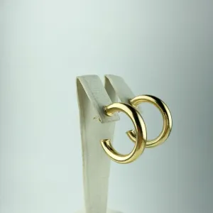 Brinco Argola Lisa Folheado a Ouro 18k