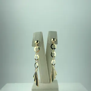 Brinco Design de Lequee Elos Vazados Folheado a Ouro 18k