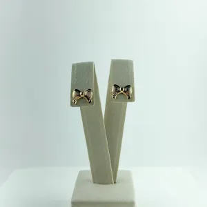 Brinco Design Lacinho Folheado a Ouro 18k