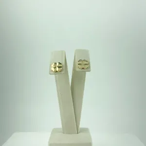 Brinco Trevo Quatro Folhas Folheado a Ouro 18k