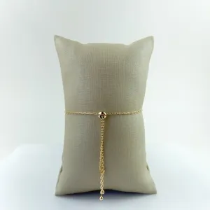 Pulseira Veneziana Ajustável Trevo Folheado a Ouro 18k