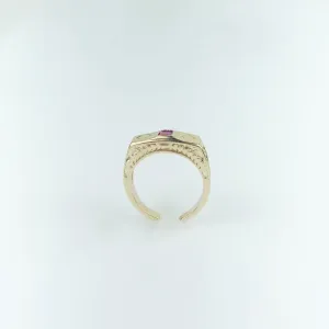 Anel Ajustável Formatura Folheado a Ouro 18k