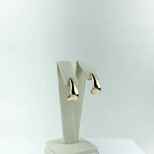 Brinco DEsign Gota Folheado a Ouro 18k