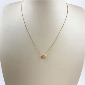 Colar Veneziana com Pingente Trevo Duplo Folheado a Ouro 18k