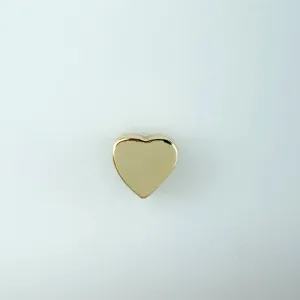 Pingente Coração Duplo Folheado a Ouro 18k