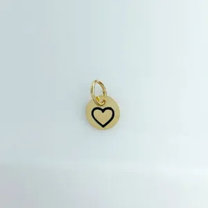 Pingente Coração Folheado a Ouro 18k