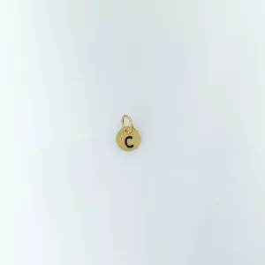 Pingente Letra C Folheado a Ouro 18k