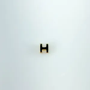 Pingente Letra H Dupla Folheado a Ouro 18k