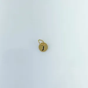 Pingente Letra J Folheado a Ouro 18k