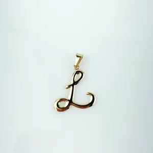 Pingente Letra L Folheado a Ouro 18k