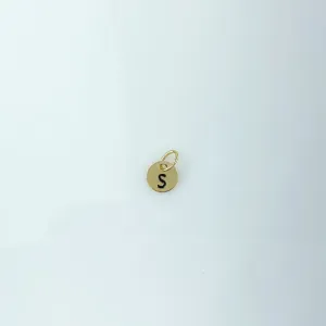 Pingente Letra S Folheado a Ouro 18k