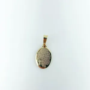 Pingente Pai Nosso com Cruz Vazada Folheado a Ouro 18k