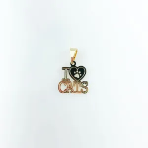 Pingente Pet Cats Folheado a Ouro 18k