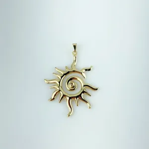 Pingente Sol Folheado a Ouro 18k