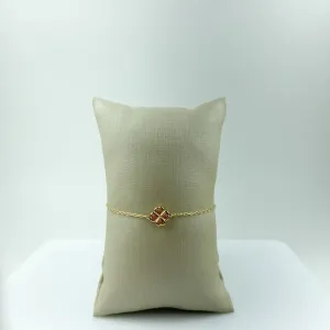 Pulseira Veneziana Ajustável Trevo Folheado a Ouro 18k