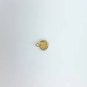 Piercing Fake Letra D Cravejada em Zircônias Folheado a Ouro 18k
